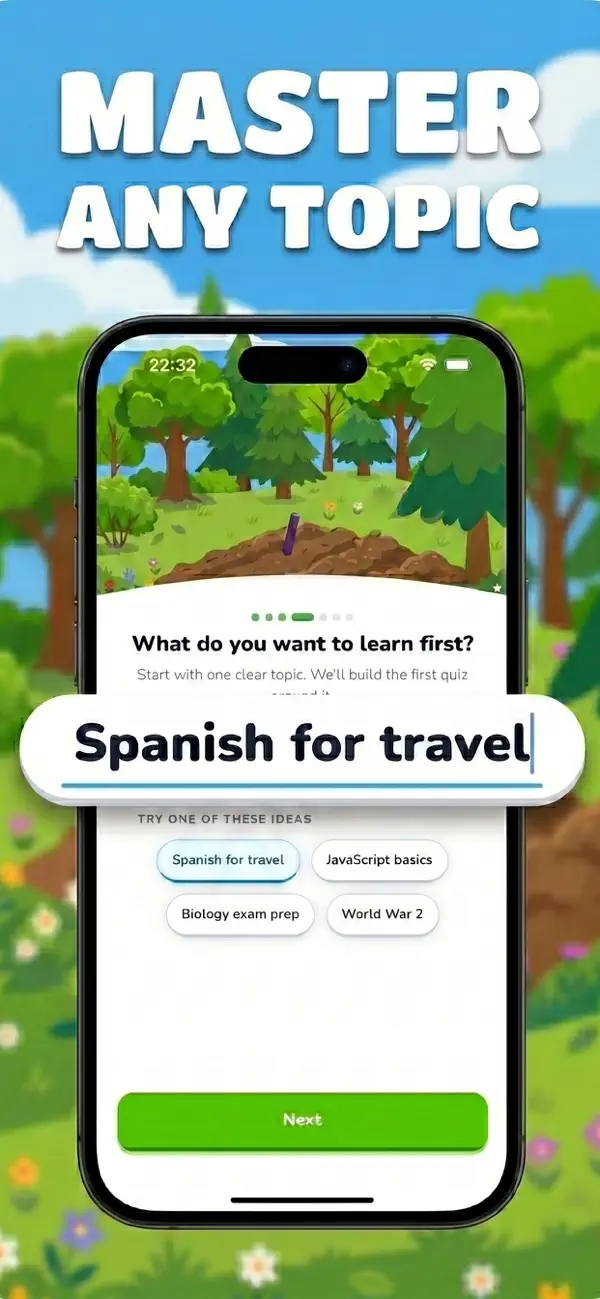 LockLeaf App Store screenshot: Master Any Topic.